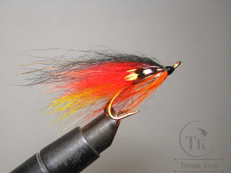 Муха лососевая на золотом двойнике ( 1 ) Polar WG Partridge Salar Gold № 5 