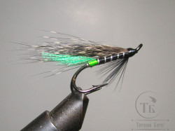 Муха лососевая на двойнике Grizzly Monkey ( 2 ) Green Butt GRM DL71 № 4