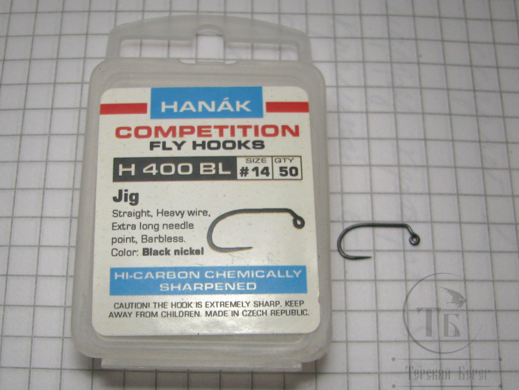 Крючок безбородый джиговый Hanak H 400 BL (12 шт/уп) № 14
