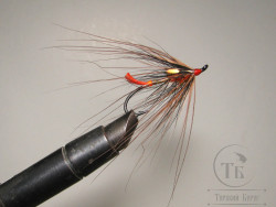 Муха лососевая на одинарнике ( 1 ) Spey Pathacorva Varzuga Var. кр Kumho Salmon Black № 2
