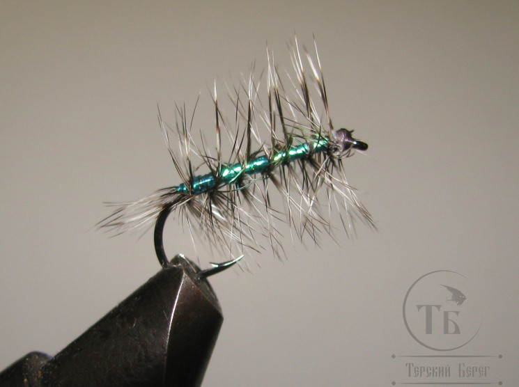 Муха Палмер PLM ( 28 ) Grizzly / Peacock / Green # 10