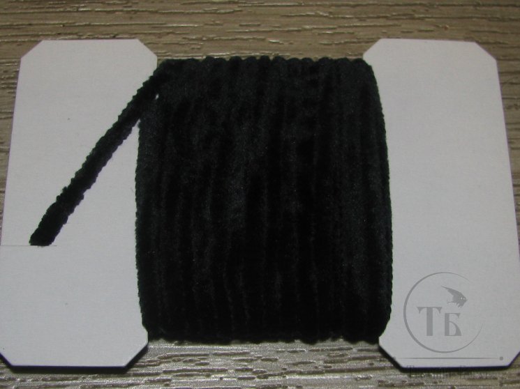 Синель Round Chenille 2,5 mm. чёрный \ Black 3 м.