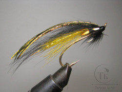 Муха лососевая на одинарном крючке ( 12A ) "Golden Killer Variant"  Kumho Salmon Gold № 1/0