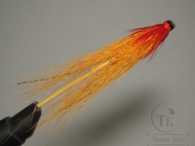 Муха лососёвая английское крыло WG Tube ( 21 ) Plastic 1 1/4 дюйма  Fl. Orange  (флюр оранжевая)