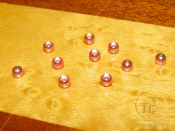 Вольфрамовый шарик с круглым отверстием D 3,3 Metallic Lt Pink (10 шт)
