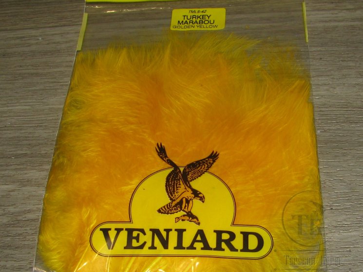 Марабу (отборные перья)  Turkey Marabou Golden Yellow Veniard