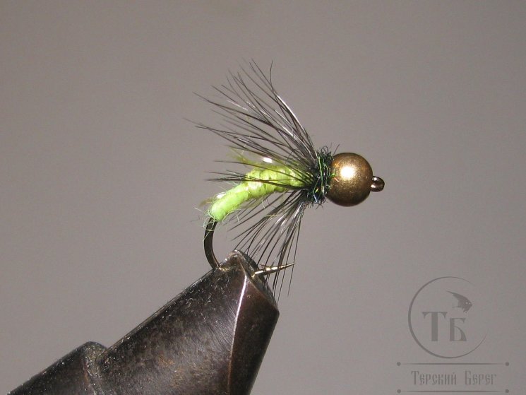 Муха нимфа Scud  ( 5 ) GH Fl Chartreuse Nymph  крючок scud № 12