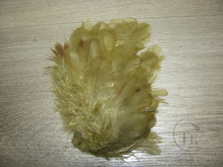 Куриное перо Hen feathers оливковое ( крупное перо )
