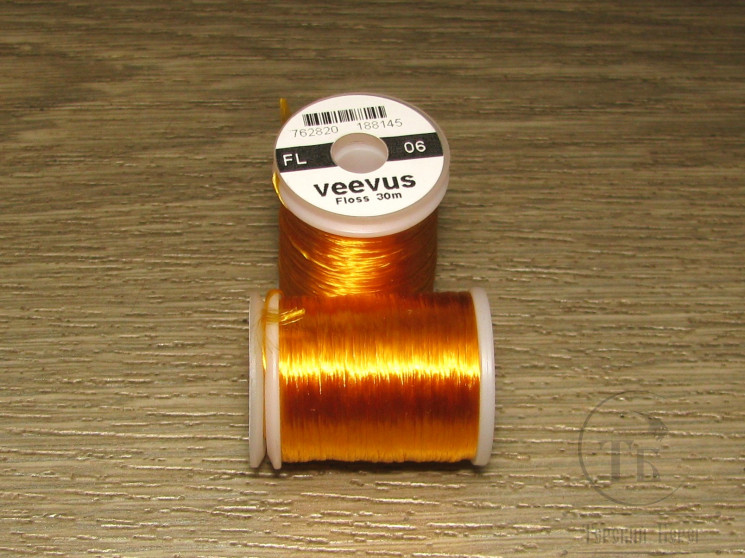 Искусственный шелк Floss Orange 30 m. Veevus