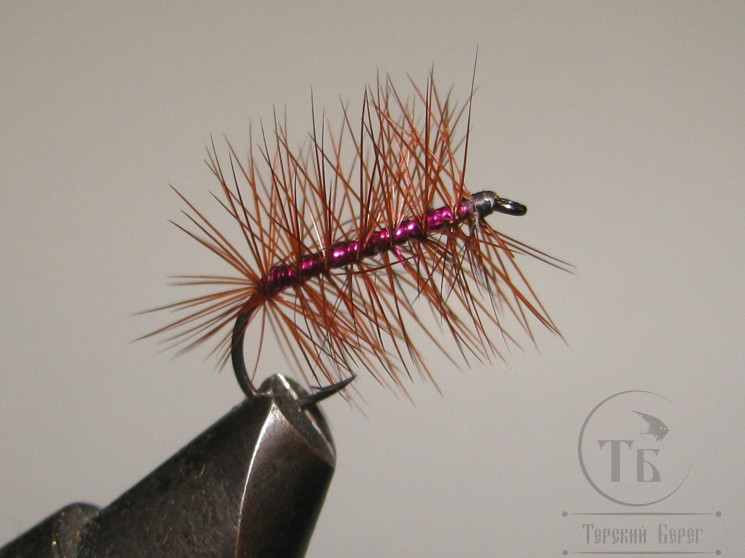 Муха Палмер PLM ( 31 ) Brown / Cerise # 10