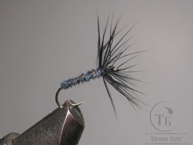 Муха для Тенкары ( 2 ) "Kebari" Black Copper Kumho № 14