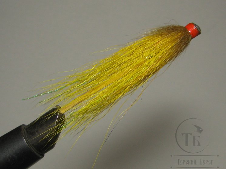 Муха лососёвая английское крыло WG Tube ( 30 ) Plastic 1 дюйм Rusty Banana 