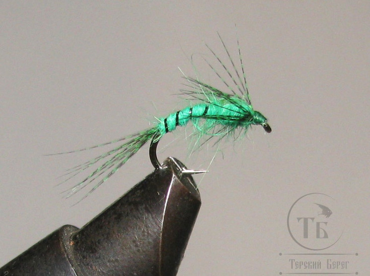  Муха нимфа Teal чирок ( 5 ) Green кр. № 12