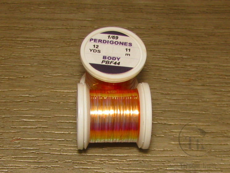 Плоский люрекс Perdigones Pearl Body Fine 1/69  12 yds Copper Dk. Copper Shine PBF-44 Hends