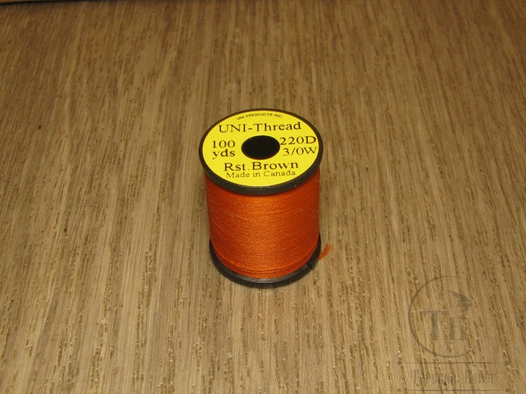 Монтажная нить UNI THREAD 3/0 Rusty Brown 100 yds