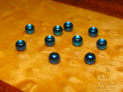 Вольфрамовый шарик с круглым отверстием D 3,8 Metallic Blue (10 шт)