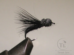 Муха Caddis Foam ( 2 ) Black кр. № 12