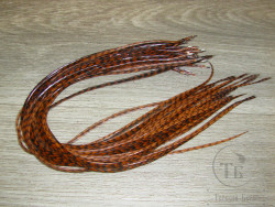Перо Dry Fly (для сухих мух) 10 шт гризли коричневый , крючки № 12 - 14