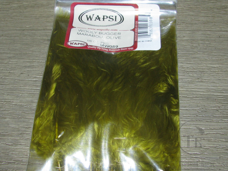 Мягкие пуховые перья Marabou Woоly Bugger 1/8 OZ Olive Wapsi
