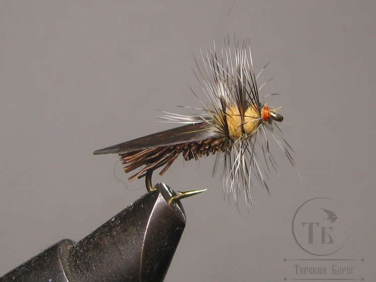 Mуха (16) Goddard Caddis Pl. Wing Brown Kumho № 12