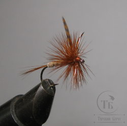 Муха сухая Dry fly Adams 42 " Adams Gold Brown "крючок № 12 ( Kumho )