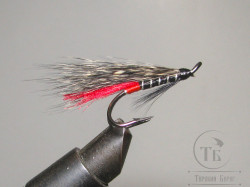 Муха лососевая на двойнике Grizzly Monkey ( 11 ) Red Butt GRM DL71 № 6