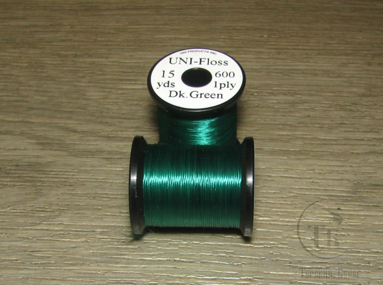 Искусственный шелк Uni Floss 15 yds Dk Green