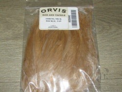 Перо скальпа петуха Strong Neck Hackle Tan Orvis