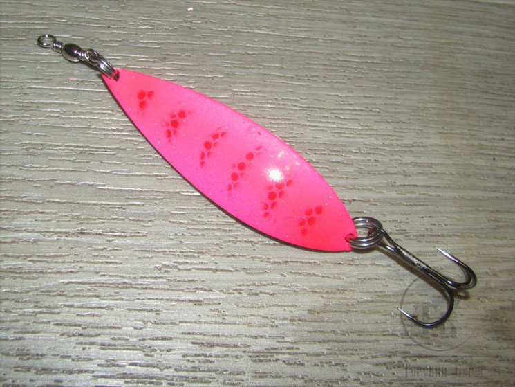 Блесна "Варзуга" 27 гр Shrimp Fl. Pink Терский Берег ND23