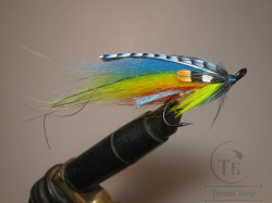 Муха лососёвая на двойнике ( 104 ) Blue Jay Canary Partridge Heavy Double № 2