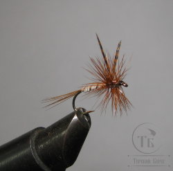 Муха сухая Dry fly Adams 44 " Adams Gold Brown "крючок № 16 ( Kumho )