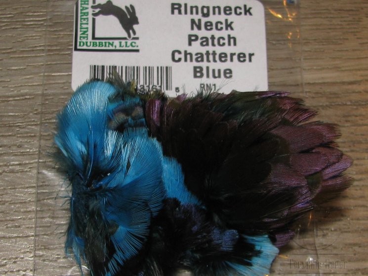 Шейные перья охотничьего фазана Ringneck Neck Patch Chatterer Blue Hareline