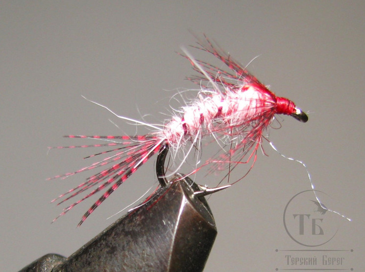 Муха нимфа Teal чирок ( 10 ) White / Red кр. № 10