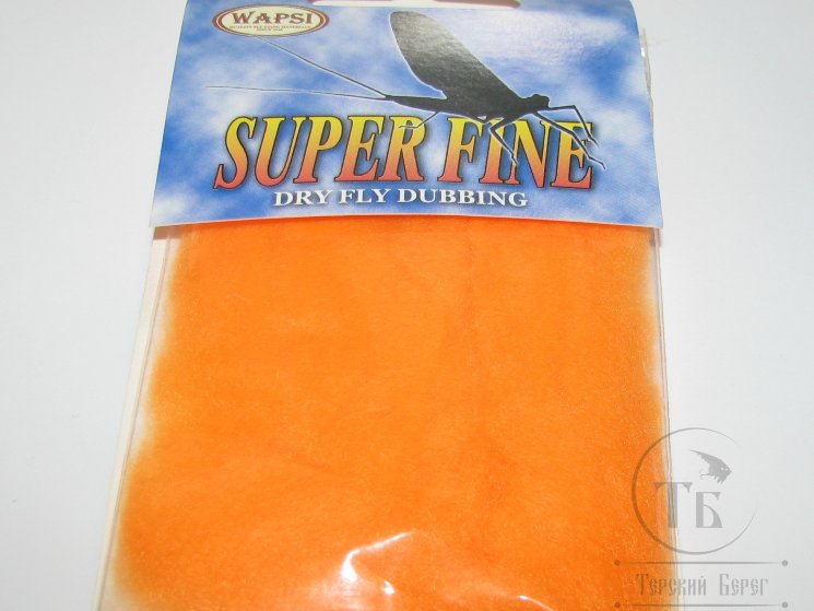Даббинг Superfine dry fly dub Fl. Orange Wapsi / Metz