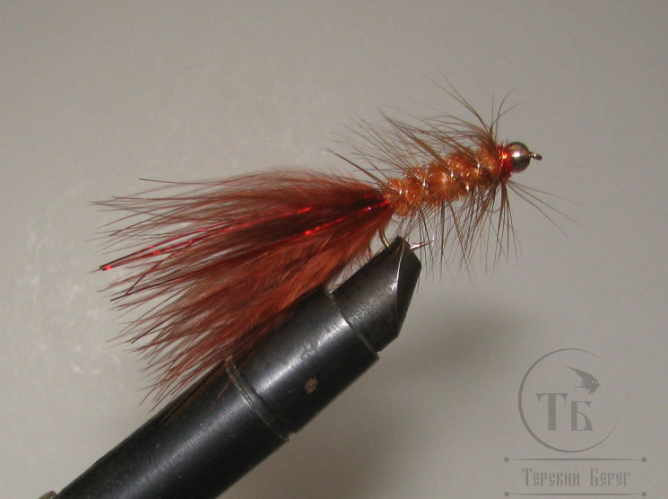 Муха Woolly Bugger Brown / Коричневый № 8
