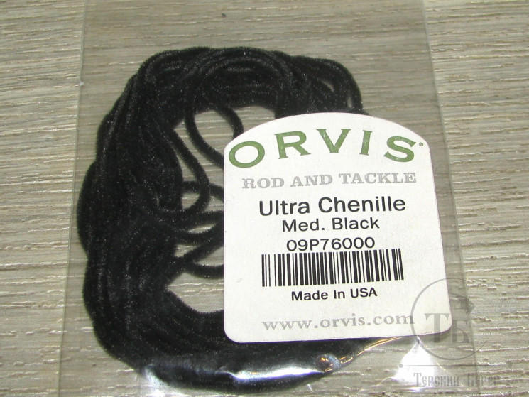 Синель Ultra Chenille Md Black Orvis