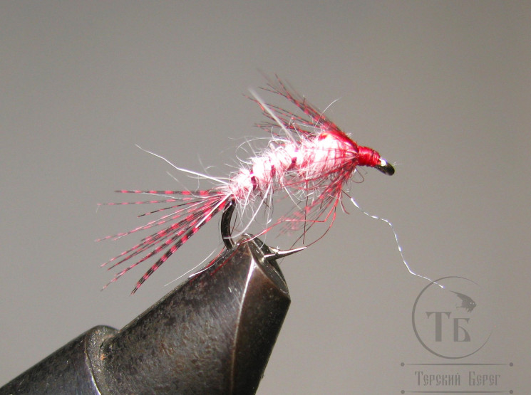 Муха нимфа Teal чирок ( 11 ) White / Red кр. № 12