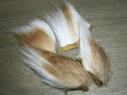 Мех оленя белый / Deer Belly White / Bleached ( набор кусочков ).