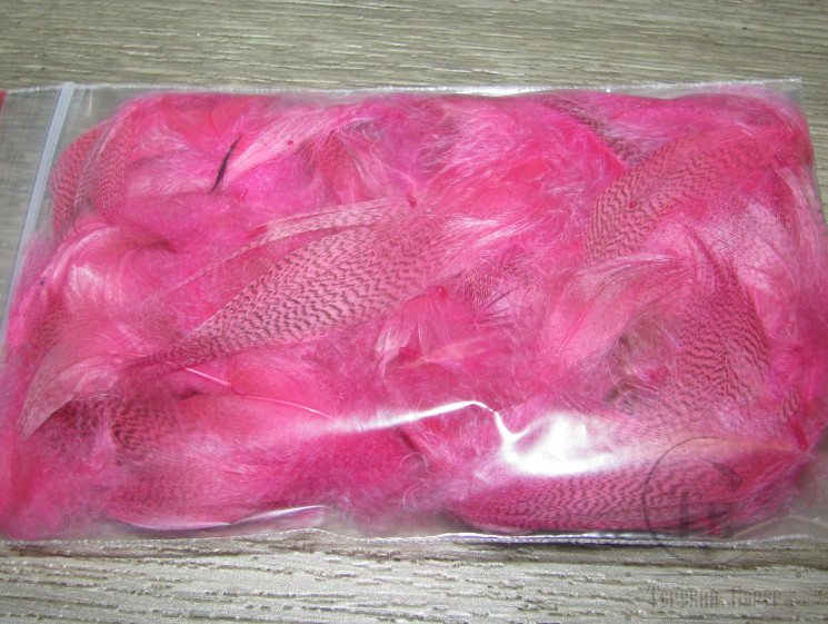 Перья селезня кряквы рябые Mallard Flank Pink Flyfisher 