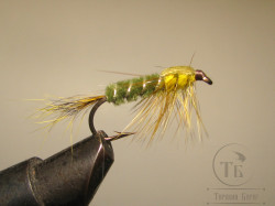Муха нимфа Lt ( 1 ) Stone Fly Olive Badger Tail № 6