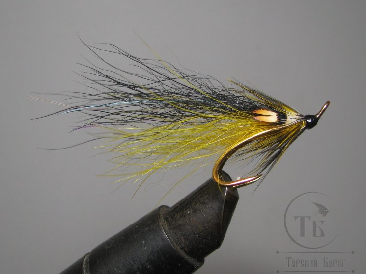 Муха лососевая на золотом двойнике ( 33 ) Polar Golden Killer Partridge Salar Gold  № 7 