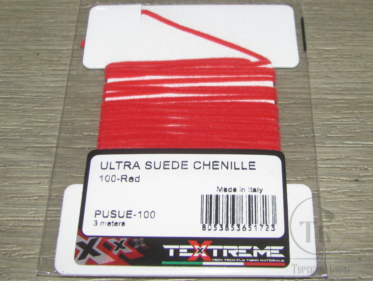 Синель Chenille Ultra Suede 1,5 mm. Red Textreme ( 3 m )