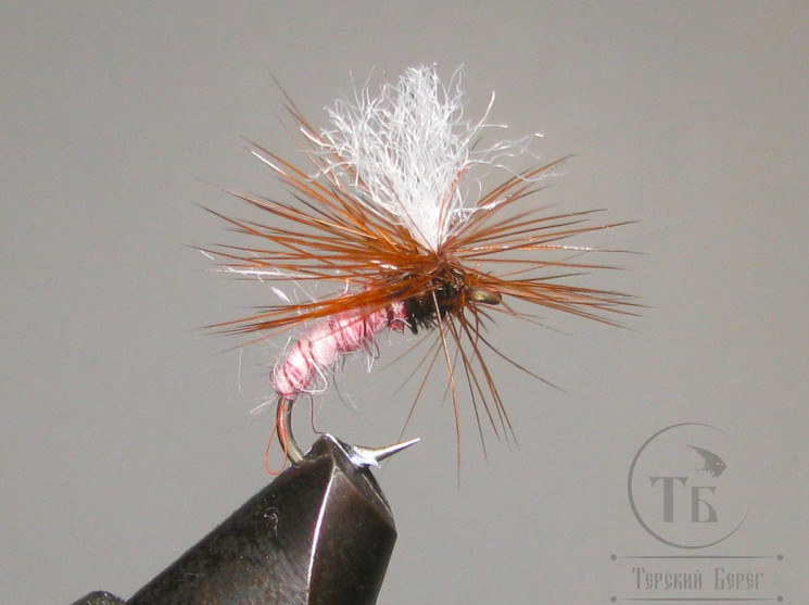 Муха парашют / Parashute ( 2 ) PP Emerger Salmon Scud № 12