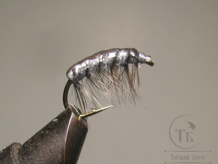 Муха Simple Scud ( 25 ) Бокоплав SSC ( Gray ) крючок Скуд 14
