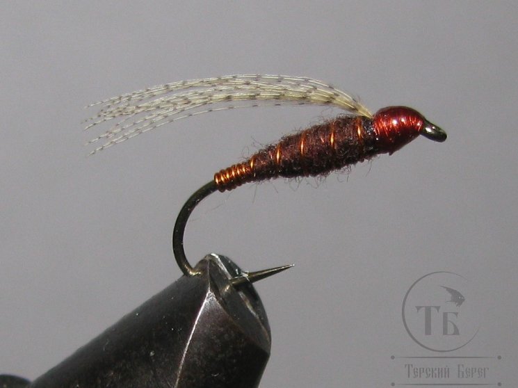 Муха нимфа Lt ( 17 )  Wood Duck nymph № 12