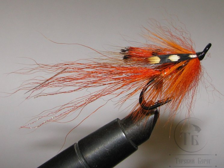 Лососёвая муха Shrimp ( 63 ) Orange Brown Partridge Heavy Double № 2 