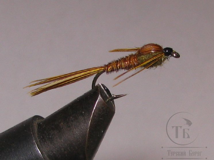 Муха нимфа Lt ( 32 ) Pheasant tail Olive stim.№ 12