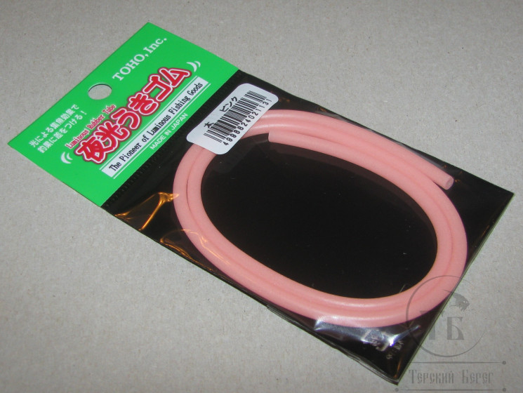 Светонакопительный кембрик Luminous Rubber Tube 50 см Pink Glow 1.5 мм TOHO