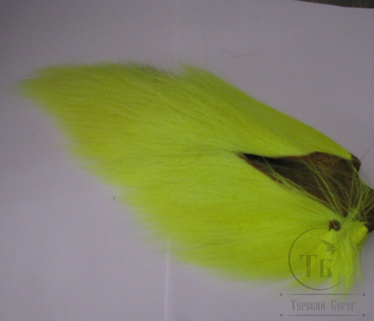 Хвост оленя средний флюр жёлтый / Bucktail Medium Fl. Yellow