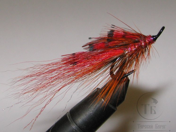 Лососёвая муха Shrimp ( 40 ) General Practitioner Fiery Claret Partridge Heavy Double № 2 